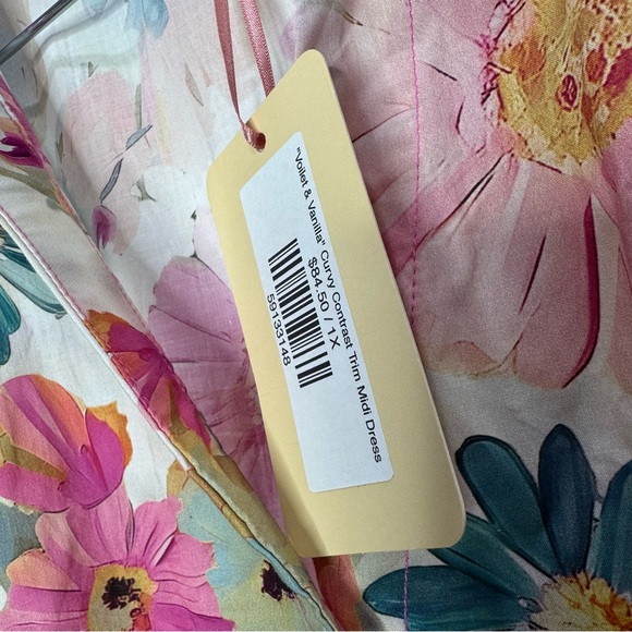 NWT Anthropologie Entro “Violet & Vanilla” Floral Tiered Maxi Dress Plus Size 1X - Picture 11 of 12